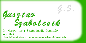 gusztav szabolcsik business card